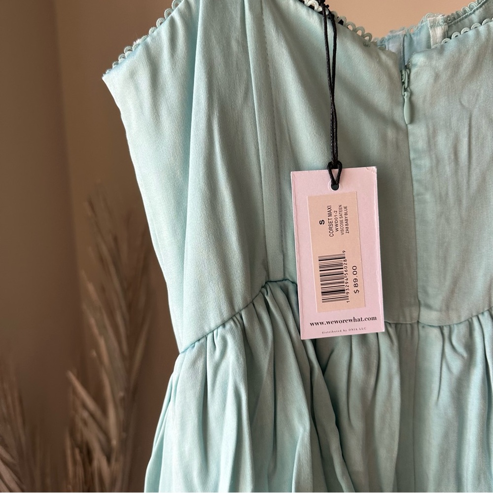 Brand New (NWT) WeWoreWhat Corset Tiered Midi Dress - Picture 9 of 11